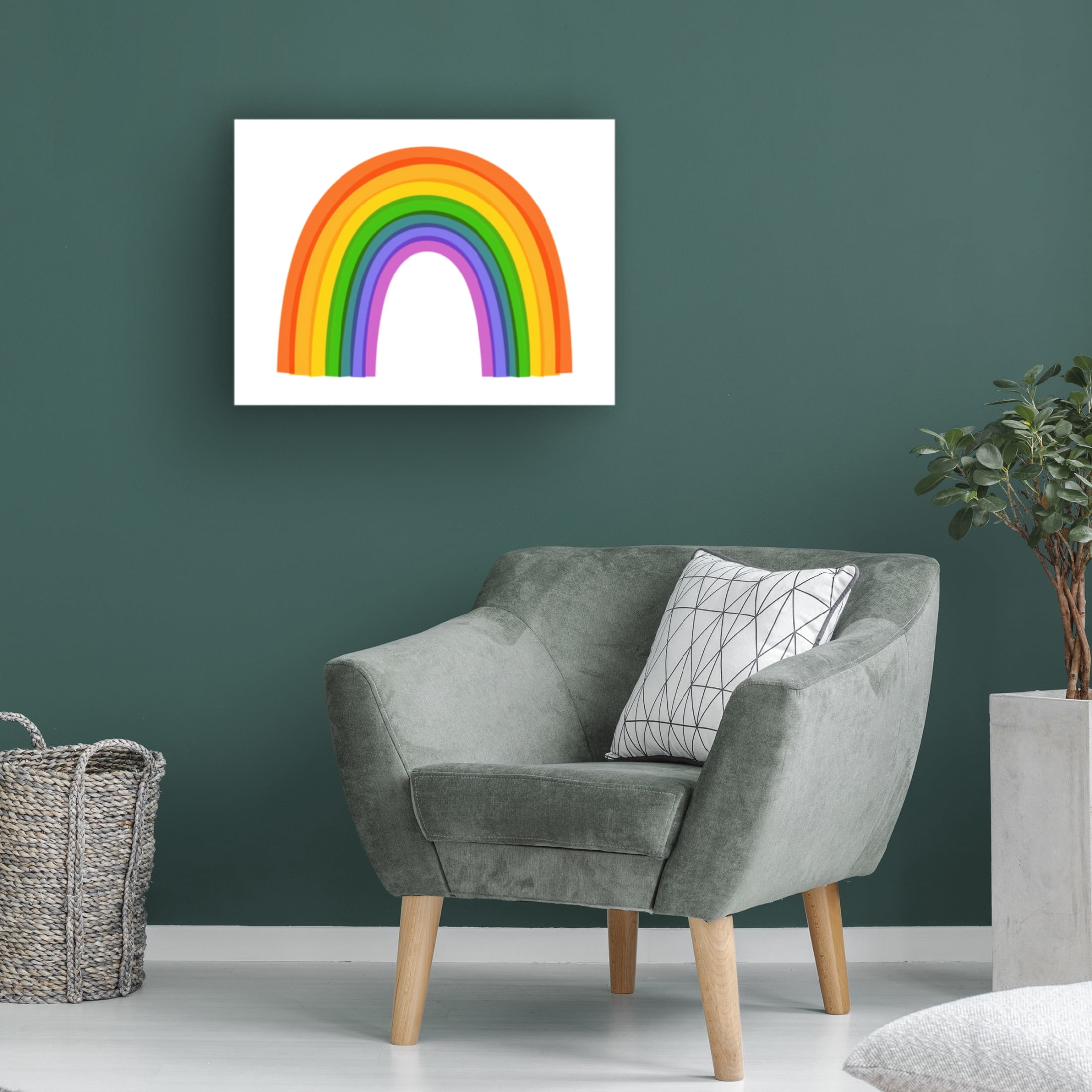 Canvas Wall Art - Tom Quartermaine 'Bold Colorful Abstract Rainbow' Wall Art for Living Room, Bedroom, or Office Décor by Trademark Fine Art - 32 x 24 Inches