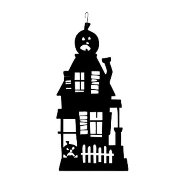 Village Wrought Iron HOS-234 Haunted House Silhouette Decoration