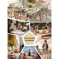 thumbnail image 5 of Vintage Plant Table Cloth, Boho Botanical Flowers Green Leaf Ferns Waterproof Tablecloth for Rectangle Tables, Reusable Washable Fabric Table Cover for Restaurant Kitchen Dining Tables 60"x120", 5 of 6