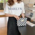 thumbnail image 3 of Student Stationery Bag Casual Zipper Pouch Wallet Makeup Bags Large Capacity Makeup Bags Women Toiletry Bag Korean Storage Bags Travel Organizer Checkerboard Cosmetic Bags GREEN CHECKERBOARD, 3 of 8