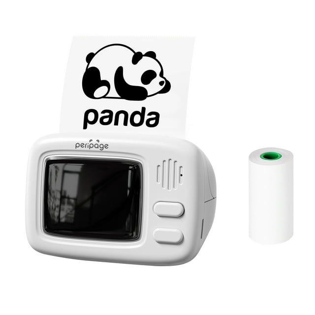 Peripage A2 Mini Thermal Printer Pocket Label Maker All in One BT Connect Adhesive DIY Date icture Photo Label Memo Notes Journal Receipt with 1pcs Thermal Paper Roll Compatible with Androi