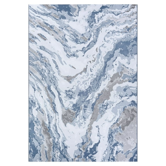 Couristan Abstract Marble- Grey/Opal 6'6" X 9'6", Area Rug