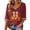Red(Halloween Pumpkin Ghost), variant on Hallween 3/4 Sleeve Tops for Women Funny Party Pumpkin Ghost T Shirt Loose Casual V Neck Fall Summer Tee Tops Saffron XL