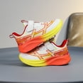 thumbnail image 3 of Kids Running Shoes Comfortable Cushioning Thick Soft Sole Boys Girls Athletic Trainers Shoes Lightweight Nonslip Sneakers Red 2 Big Kid, 3 of 5