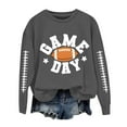 thumbnail image 2 of BODOAO Game Day Football Sweatshirts for Women - Long Sleeve Football Season Graphic Shirts,Cute Mom Shirt,Crewneck Pullover Tops Football Fan Game Day Shirt Letter Print Casual Soccer Fans Top, 2 of 4
