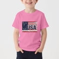 thumbnail image 2 of NAISIBABY 4th of July Tee for Boys, Crewneck Short Sleeve Casual Summer Kids Patriotic T-Shirt Pink Size 10, 2 of 5