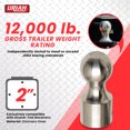 thumbnail image 3 of Aluma-Tow 2 Inch Powder Coated Hitch Ball Replacement, Stainless Steel, 3 of 9