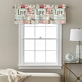 thumbnail image 3 of Vintage Love Roses Valance Curtain Floral Leaf Watercolor Flower Window Valances Rod Pocket Short Curtains Window Treatments for Kitchen Bedroom Bathroom Laundry 42" x 18", 3 of 9