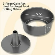 Wilton Premium Non-Stick Angel Food Cake Pan 9.5 x 4-inch Fluted Tube Baking Pan, Packaging May Vary