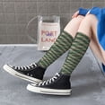 thumbnail image 5 of Honeii Jungle Green Camo USA Flag Print Long Socks,Novelty Design Socks Gift for Men and Women,Crew Socks,Calf Socks, 5 of 6