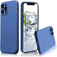 thumbnail image 1 of iPhone 12 Pro Max Case with Protection Camera Lens Liquid Silicone for iPhone 12 Pro Max Case Gel Rubber Shockproof Case Full-Body Protection Soft Anti-Scratch Microfiber Lining 6.7 inch (Navy Blue), 1 of 7