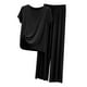 thumbnail image 2 of ICHUANYI Liquidación Mujer Verano Casual Traje De Dos Piezas Pijamas Costillas Sin Marcas Manga Corta Cuello Redondo Top/Camisa Conjunto Ropa De Hogar De Gran Tamaño Pijamas De Gran Tamaño ICHUANYI WER202308256425, 2 of 2