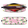 thumbnail image 2 of Yiaed Daisies Flowers Print Leather Pencil Case - Leather Pen Pencil Holder - Elegant & Practical Pencil Pouch for Work & Office, 2 of 7