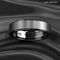 thumbnail image 6 of Tungsten Rings for Men Wedding Bands for Him 6mm Black Brushed Titanium Color, 6 of 6