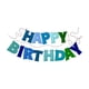 thumbnail image 1 of Banner de cumpleaños Meygajoe, guirnalda de bolas de fieltro, decoración azul, 1 of 8