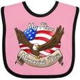 thumbnail image 3 of Inktastic My First Memorial Day- Bald Eagle Boys or Girls Baby Bib, 3 of 4