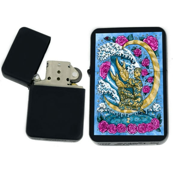 Zodiac Signs, Astrology Icons, Horoscope Symbols Collection s Infinity Black Matt Windproof Lighters! (Cancer) - Christmas, Halloween & Valentines Day Gift