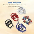 thumbnail image 3 of Multicolor Beads Bracelet, Stackable Bohemian Bracelet Alloy And Acrylic Wide Application Multilayer  For Vacation For Party For Women, 3 of 8