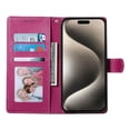 thumbnail image 4 of Funda para FOXDOCK iPhone 15 Pro – Cuero Premium, 3 ranuras para tarjetas, Protección contra impactos, 4 of 5