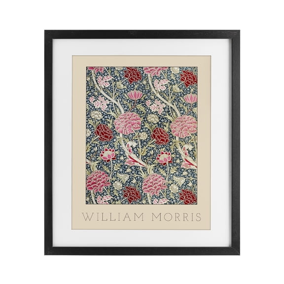 Stupell Industries Bohemian Ornate Intertwined Flower Classic Black Framed Print Under Glass, 13 x 16, by Lil' Rue