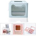 thumbnail image 4 of Caja de arena para gatos Yuyangstore Bandeja de arena cerrada con capucha Azul, 4 of 5