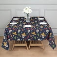 thumbnail image 3 of Navy Mexican Skull Pattern Square Tablecloth,Waterproof Square Table Cover,Wipeable Spillproof Washable Table Cover for Home Kitchen Party Decor 42"X42"(107x107cm), 3 of 6