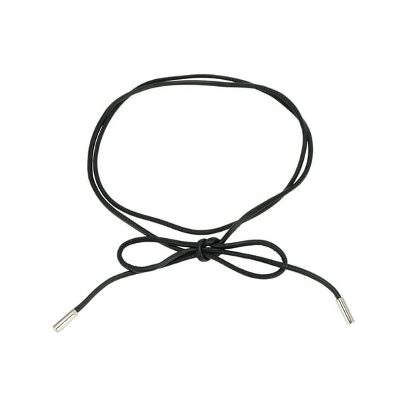 Unique Bargains 1 Pc Adjustable Waist Belt Elegant Buckle Leather Cord Festival Wrap Belt for Women Black