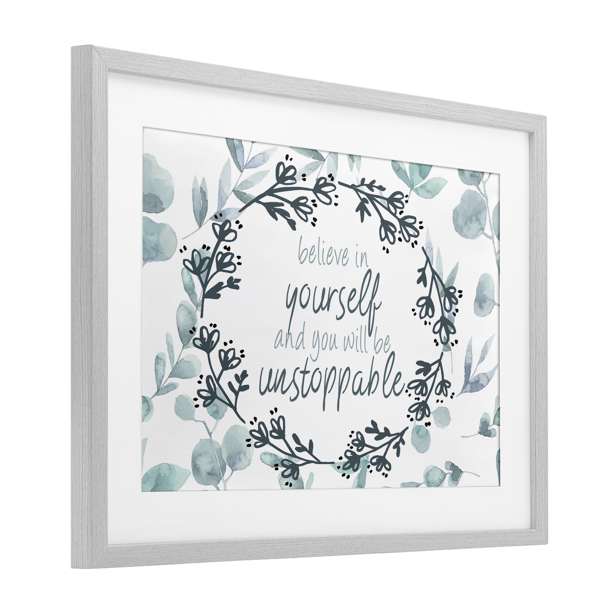Stupell Industries You Will Be Unstoppable Gray Framed Print Under Glass, design by Kim Allen