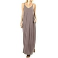 thumbnail image 1 of Robe d'Été Décontractée pour Femme à Bretelles, Col en V, Sans Manches, Fluide, avec Poches, Ample, Longue, Maxi, Robe de Plage, Robe Soleil, 1 of 3