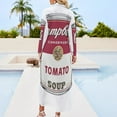 thumbnail image 2 of Campbell's soup Long Sleeved Shirt Dress Women's summer suit summer dresses for women, 2 of 6