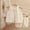 Beige, variant on TAGOLD Kids Toddler Casual 2 Piece Outfits Set,Boys Girls Summer Sleeveless Tank Sets,Solid Color Gauze Set Double-layer Breathable Two-piece Set Bow Top And Pants Set Round Neck Set,4 Years