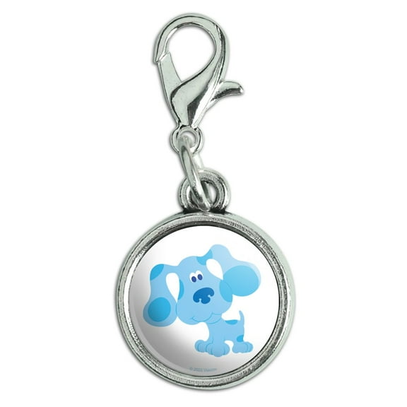 Happy Blue's Clues Antiqued Bracelet Pendant Zipper Pull Charm with Lobster Clasp