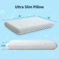 Ultra Thin Pillow 3.25" Stomach Sleeping, Gel Memory Foam Flat Pillow