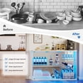 thumbnail image 6 of VKCC Curio Display Cabinet with Glass Door, RGB Coffee Bar with Charging Station, Sideboard with for Living Room Kitchen Bar, White, 6 of 9