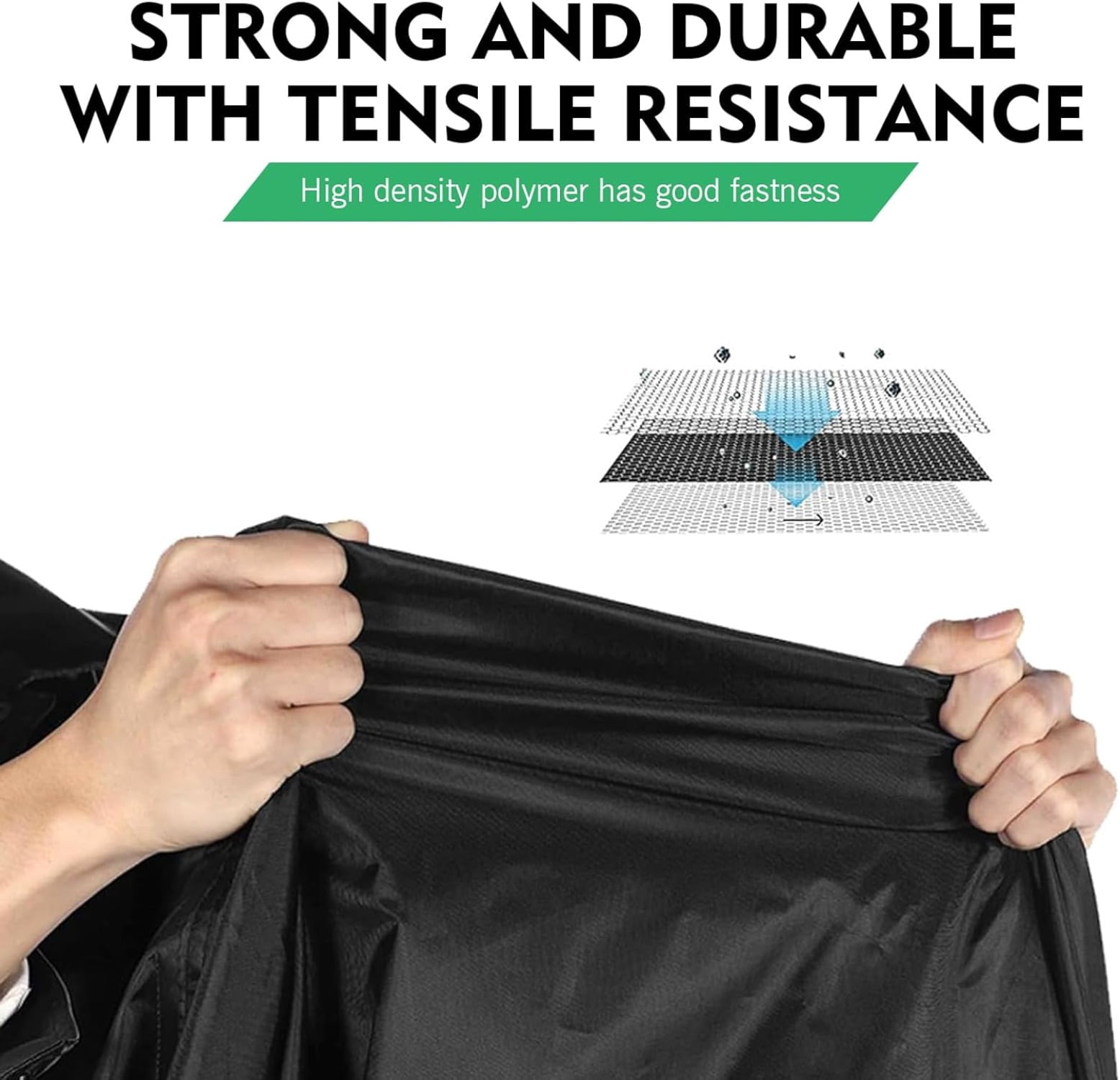 Motorcycle cover, 210D Oxford cloth motorcycle cover, waterproof motorcycle protector with 2 lock holes, suitable for most motorcycles (black)