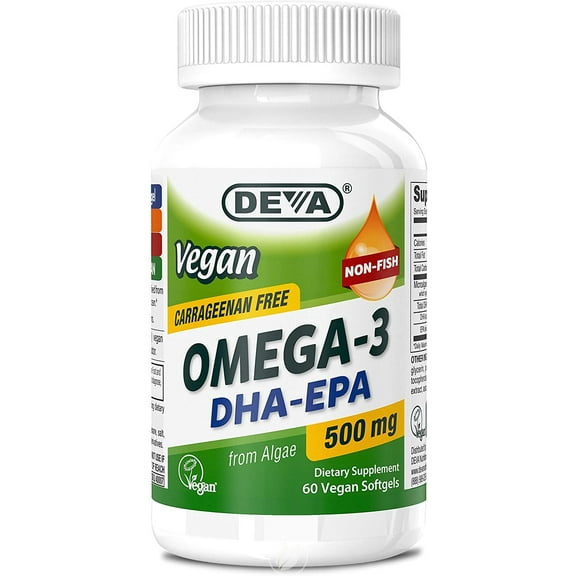 Deva Vegan Omega3 Dha-Epa 500 Mg 60 Softgels