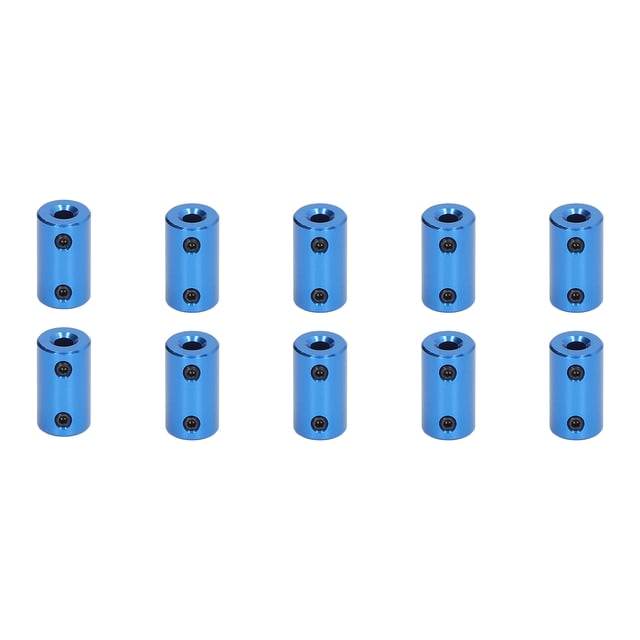 10 piezas de acoplamiento de eje para motor paso a paso, 14 mm de diámetro, 25 mm de longitud, conector de unión de 5 x 5 mm (0,2 x 0,2 pulgadas), color azul