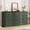 green, variant on Aphthongs Farmhouse 9 Drawers Dresser for Bedroom, 63" Wide Chest of Drawers with Curved Design & Antique Handles, Rustic Large Closet Storage Dressers Organizer for Hallway Living Room, Brown