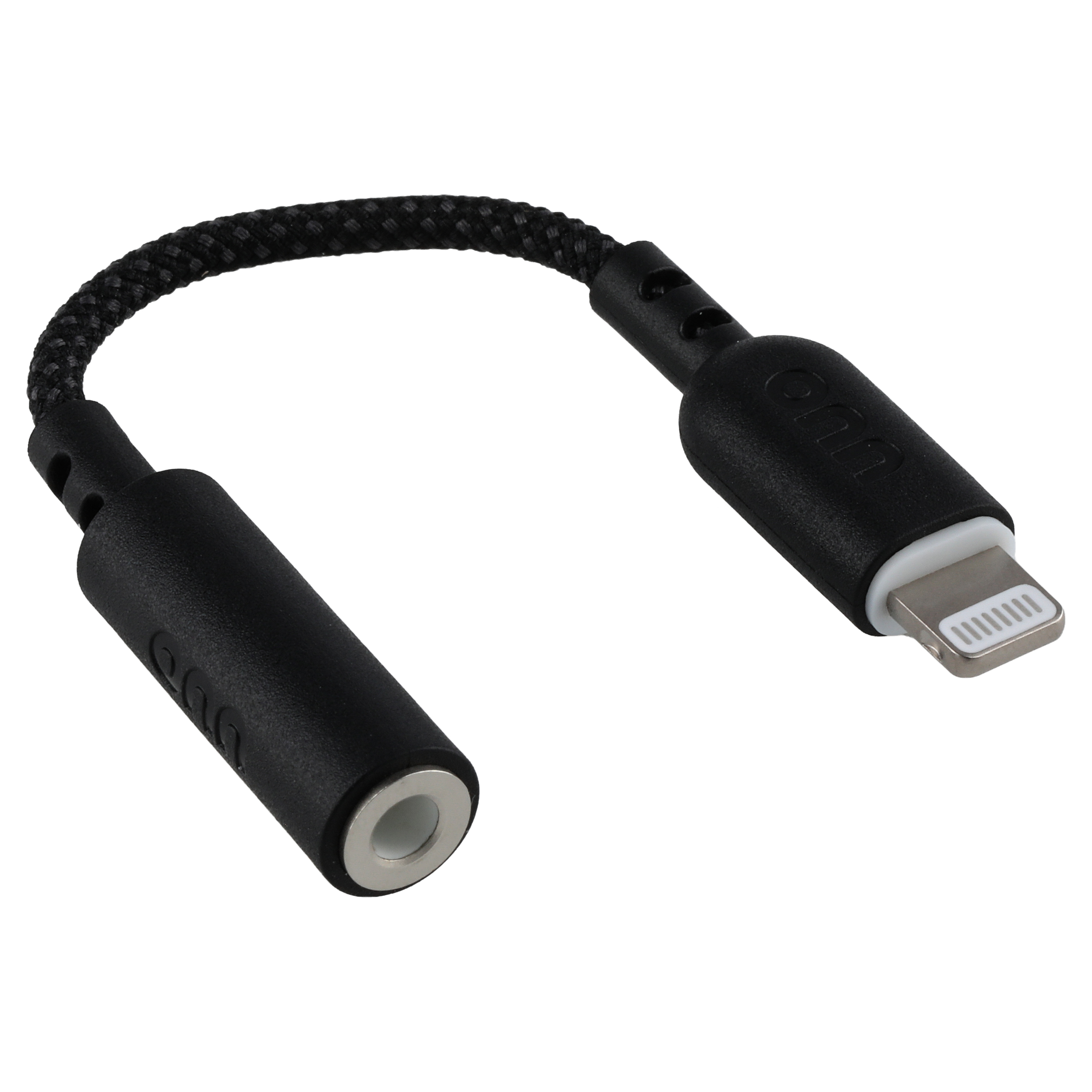 onn Adaptador Trenzado Lightning a AUX de 3.5mm, Negro 7