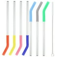thumbnail image 6 of Meijiashe Reusable Stainless Steel Straws Set with Silicone Tips and Sleeve, 6 of 11