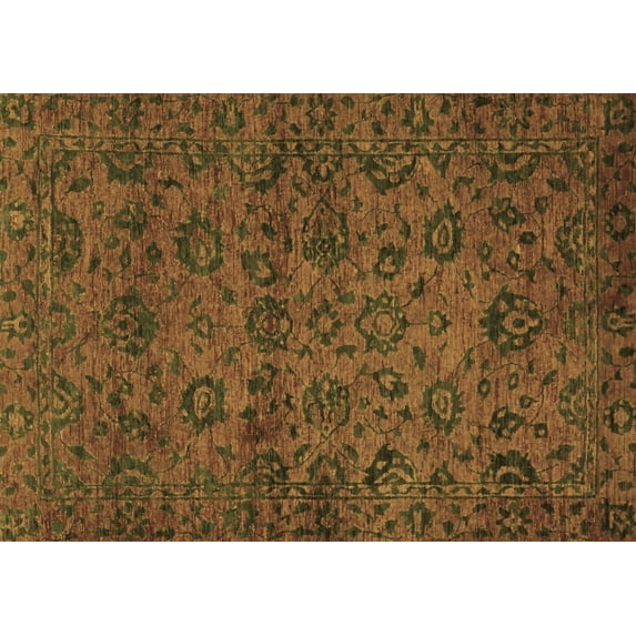 Ahgly Company Indoor Rectangle Abstract Brown Modern Area Rugs, 6' x 9'