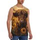 thumbnail image 2 of Balery Cute Cow Sunflower Field Camisetas sin mangas para hombre, absorbe la humedad y protege contra el mal olor.-Small, 2 of 7