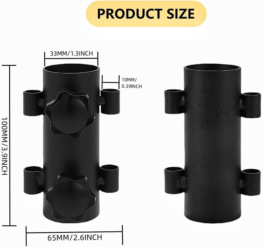 CATPAN 4Pcs Camping Tent Rod Holders,Reinforced Windproof Awning Rod Holder,Portable Tent Fixed Tube Pole Stand for Camping Fishing Hiking