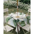 thumbnail image 3 of Square Outdoor Tablecloth with Umbrella Hole Country Flowers Outside Table Cloth Waterproof Patio Table Cover Spring Botanical Magnolia Branches Zipper Tablecloths for Picnic Party Camping 54x54 Inch, 3 of 8