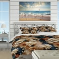 thumbnail image 3 of Designart "Tropical Sands And Shells I" Beige Tropical Bedding Covert Set - Tropical Bed Set With 1 Sham, 3 of 5