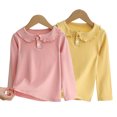 thumbnail image 5 of KYAIGUO 2-12T Baby Girls Doll Collar T-Shirt for Kids Toddler Spring Fall Cute Long Sleeve Tops Pure Cotton Blouse, 5 of 10