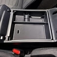 thumbnail image 2 of Bandeja organizadora de consola central compatible con accesorios híbridos, solo transmisión automática, caja de almacenamiento secundaria con reposabrazos, color negro, 2 of 5