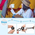 thumbnail image 4 of Uxcell Plastic Cord Lock, Single Hole Toggle Stopper Round Ball Shaped Adjustable Cord Stop Fastener Coffee, 4 of 6