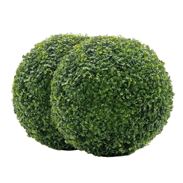 Plantas artificiales de boj para exteriores LKWLPD, bolas de boj artificiales, plantas topiarias para galerías, terrazas y pasarelas. Bolas de boj, plantas realistas, bolas artificiales de aspecto