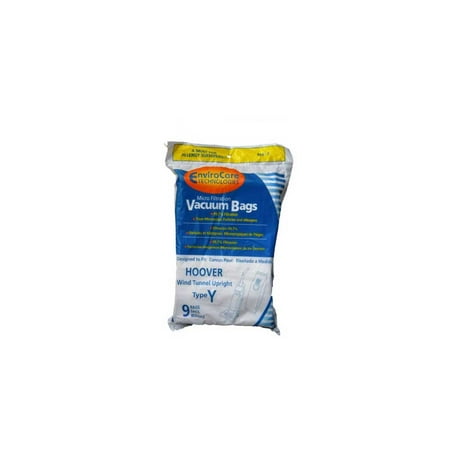 Bag Hoover Type - Hoover WindTunnel Upright Type Y Vacuum Bags Microfiltration with Closure and Dust Window - 9 Pack, Hoover Part # 4010100Y